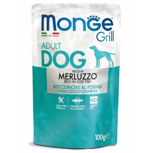 MONGE DOG GRILL COD suņu konservi Menca 100g